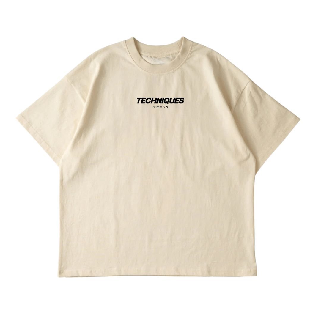 Beige Techniques Oversized T-Shirt - Techniques