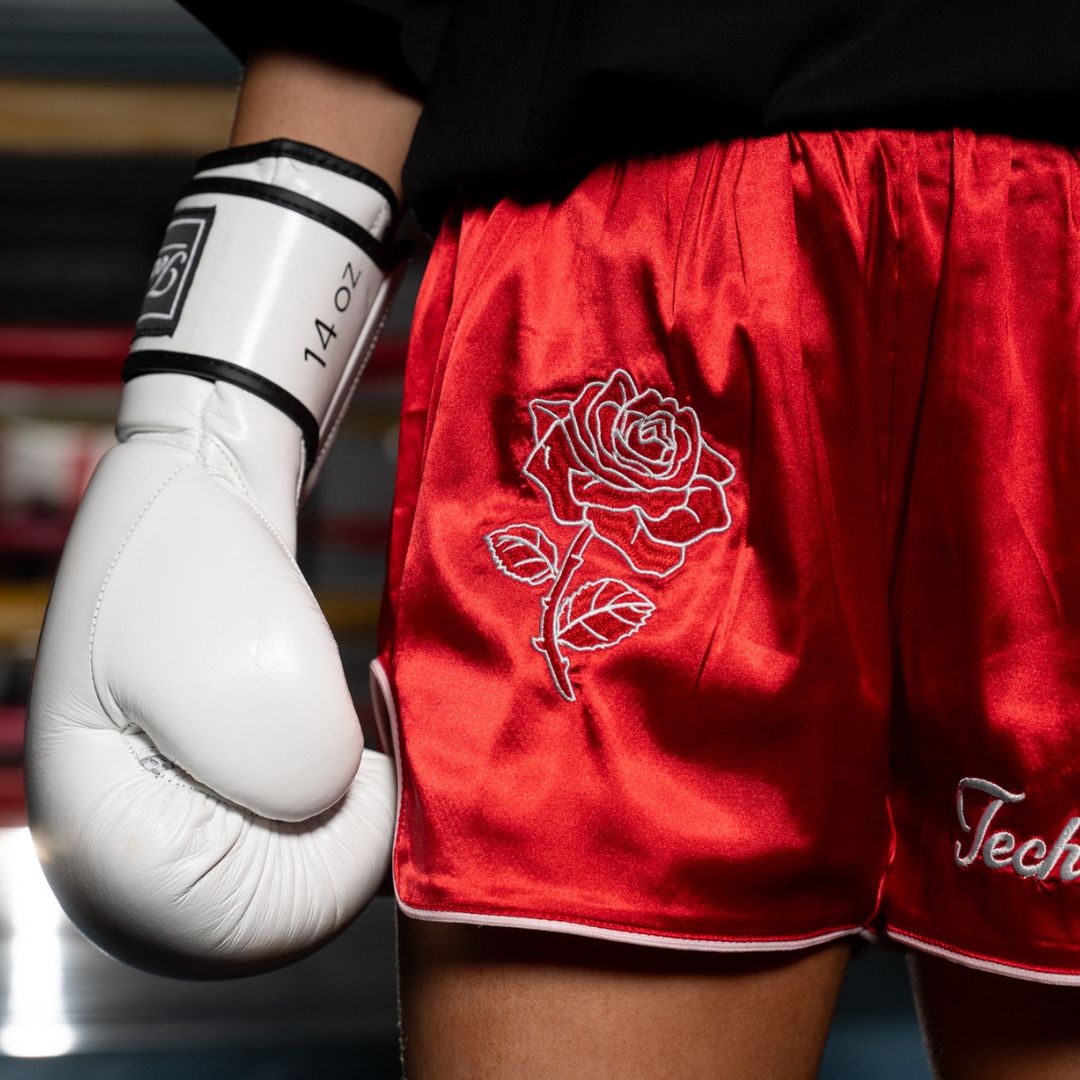 Rosé Retro Muay Thai Shorts - Techniques