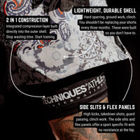 Combat Blue 2 in 1 MMA Shorts