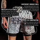 Combat Blue 2 in 1 MMA Shorts