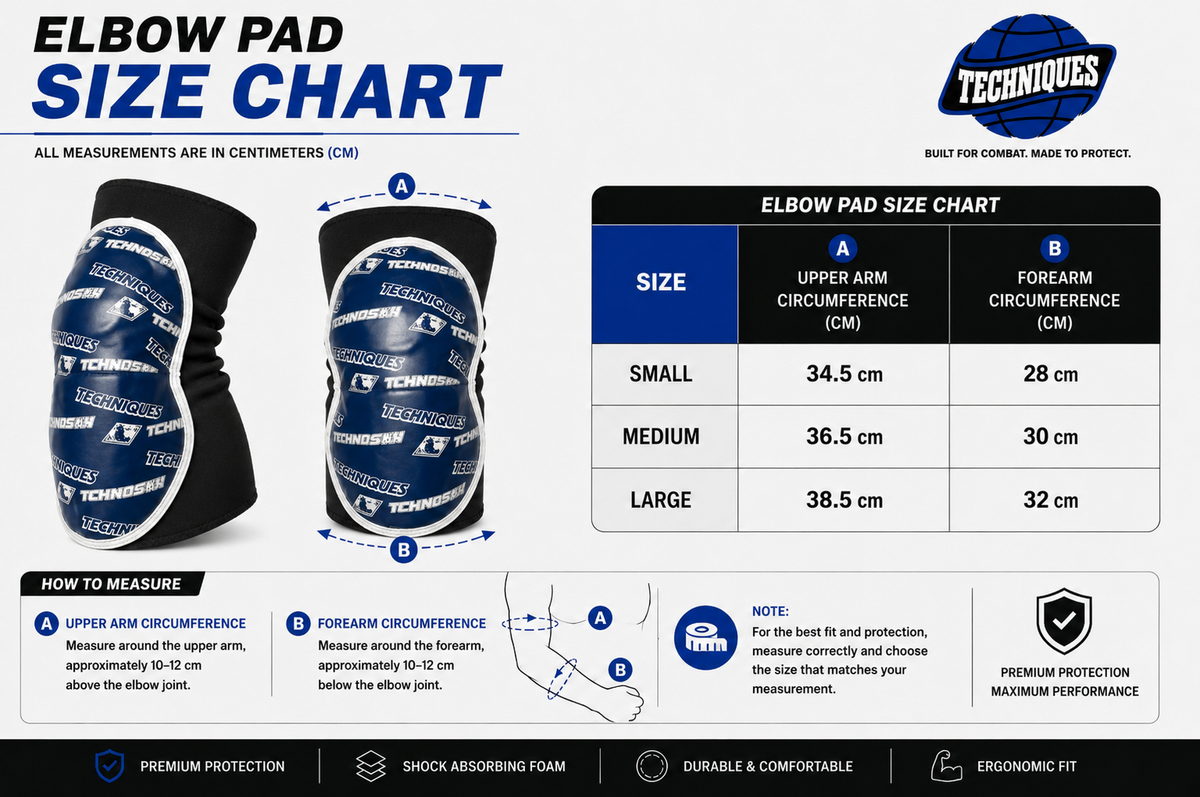 Combat Blue Elbow Guards
