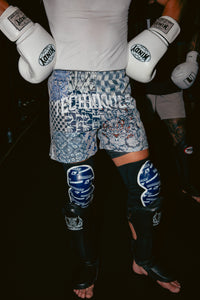 Combat Blue 2 in 1 MMA Shorts