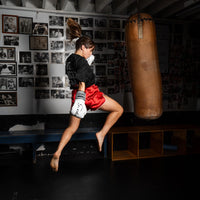 Rosé Retro Muay Thai Shorts - Techniques