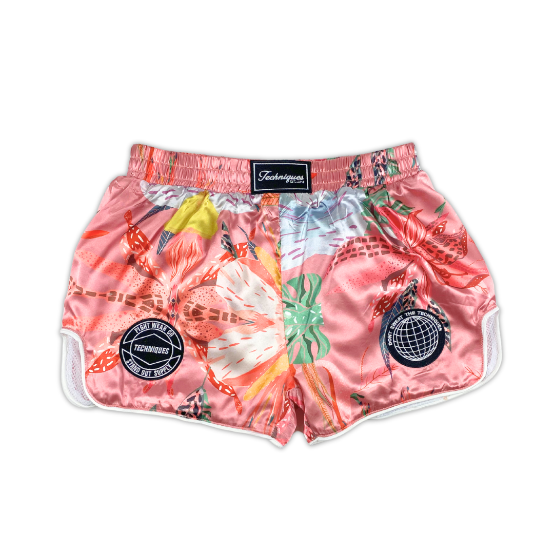 Floral Retro Muay Thai Shorts